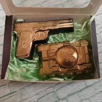 Подарочный набор "Пистолет&танк" (бронза)